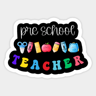 Pre School Teacher Shirt Sticker